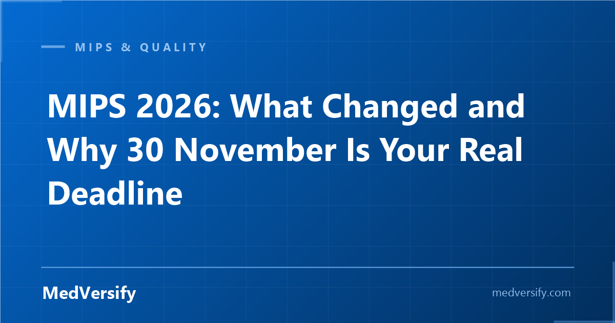 MIPS 2026: What Changed, Who Can Still Report as a Group, and Why 30 November Is Your Real Deadline